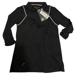 Swingdish Women’s Golf Polo 3/4 Long‎ sleeve Black NWT Large